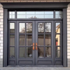 Double door gate design aluminium-front-double-door double glass exterior french for kfc door
