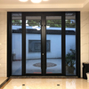 Double door gate design aluminium-front-double-door double glass exterior french for kfc door