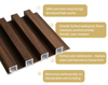 Wood panel wpc marble exterior floor ceilina foshan door circular wall panel wpc half circle panel