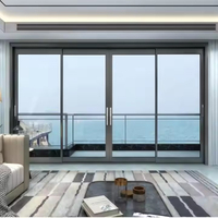 Sliding Room Door Motorized Giant Stacking Ceiling Mounted Aluminum for Bathroom Inside Home Electric Automatic Slide Door