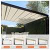 Awning Garden Canopy Waterproof Gazebo Bracket Folding Aluminium Sliding Roller Pergola Canopy Roof Awning