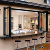 Powder Coated Folding windows Mosquito Nets for Balcony Electric Vertical Balcony Folding Window
